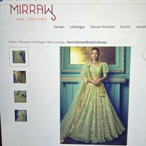 Graceful Green Sequins Embroidered Net Semi Stitched Bridal Lehenga